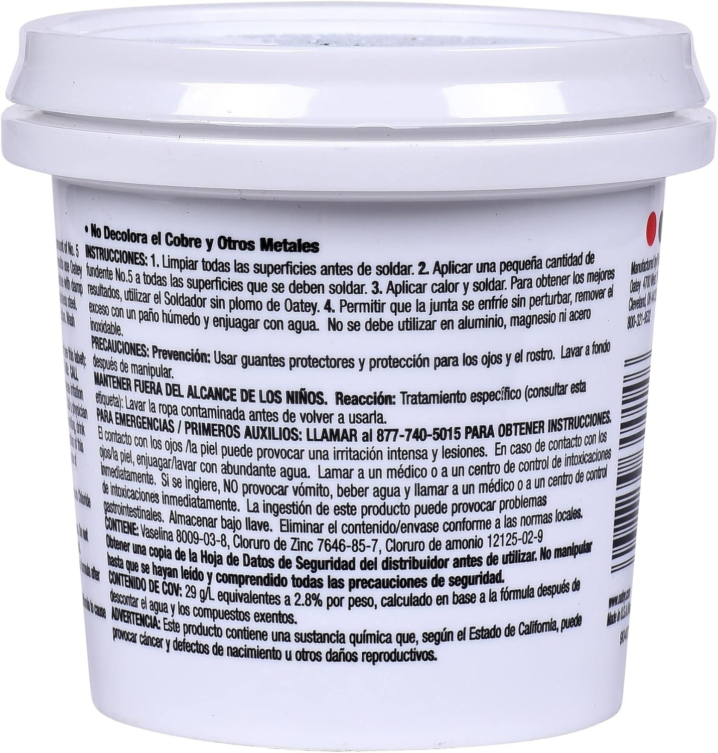 Oatey 30014 No. 5 Paste Flux 8 Oz