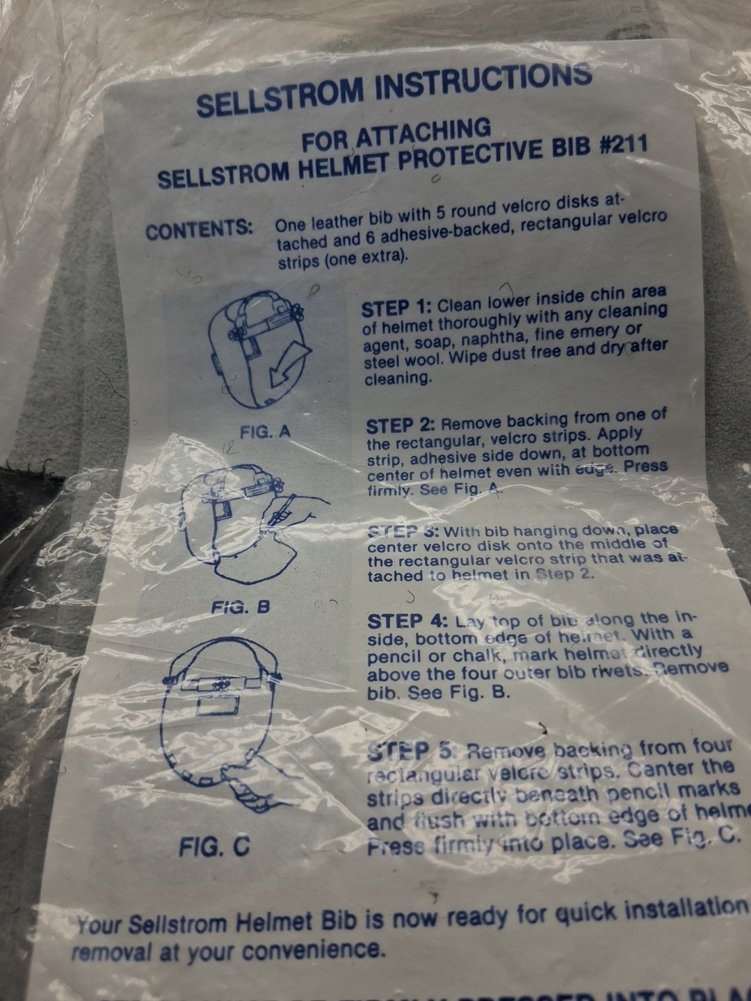 Sellstrom S21100 Leather Welding Bib, 5″x10″, Gray, for Confined Space Helmet