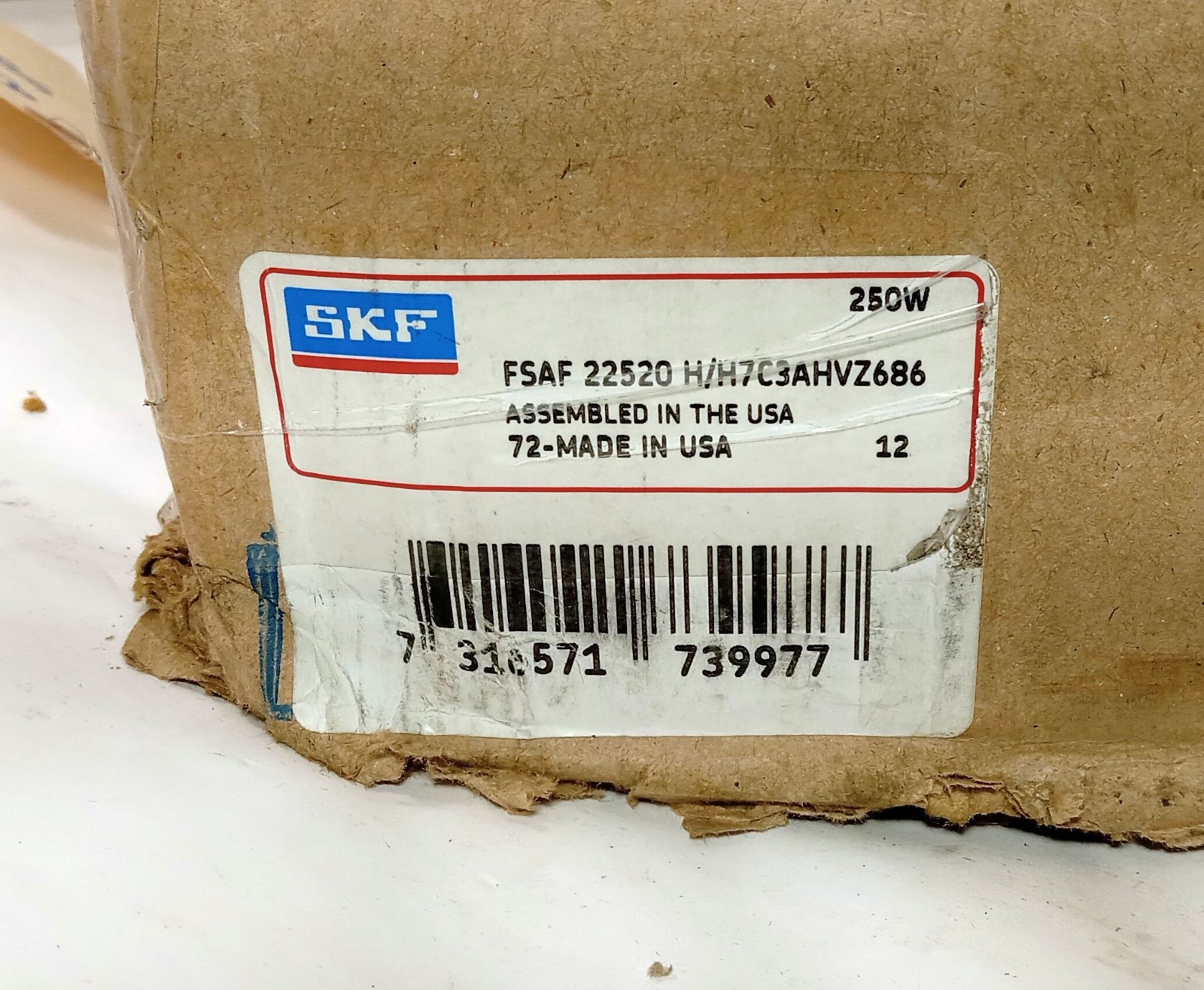 1 NEW SKF FSAF 22520 H/H7C3AHVZ686 4 BOLT PILLOW BLOCK BEARING NIB *MAKE OFFER*