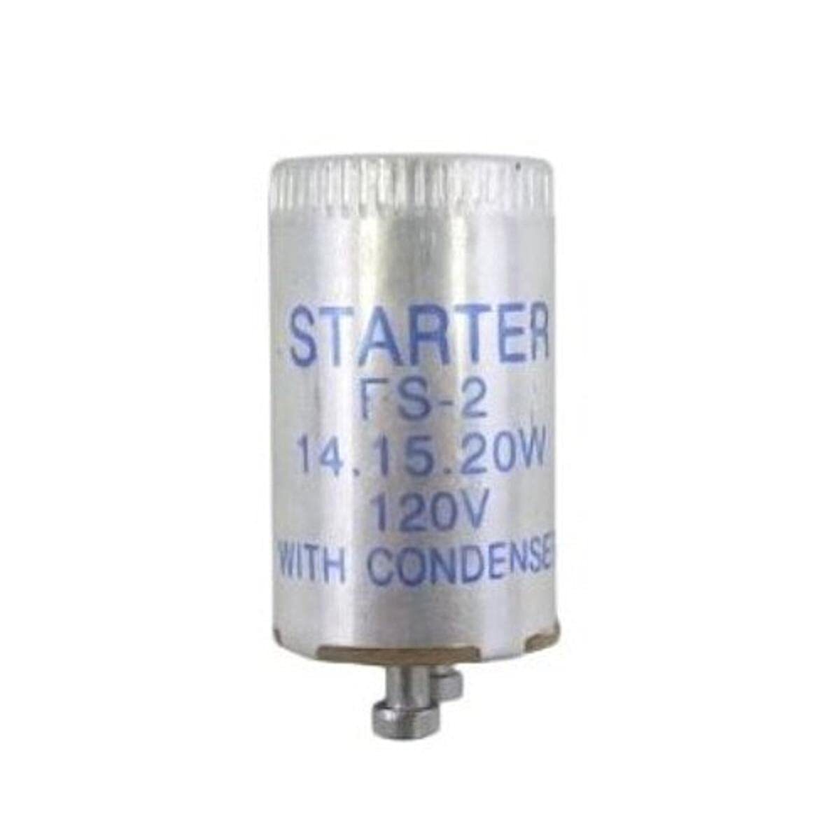 FS-2 Fluorescent Starter UL 14, 15, 20 Watt, 120 V, with Condenser