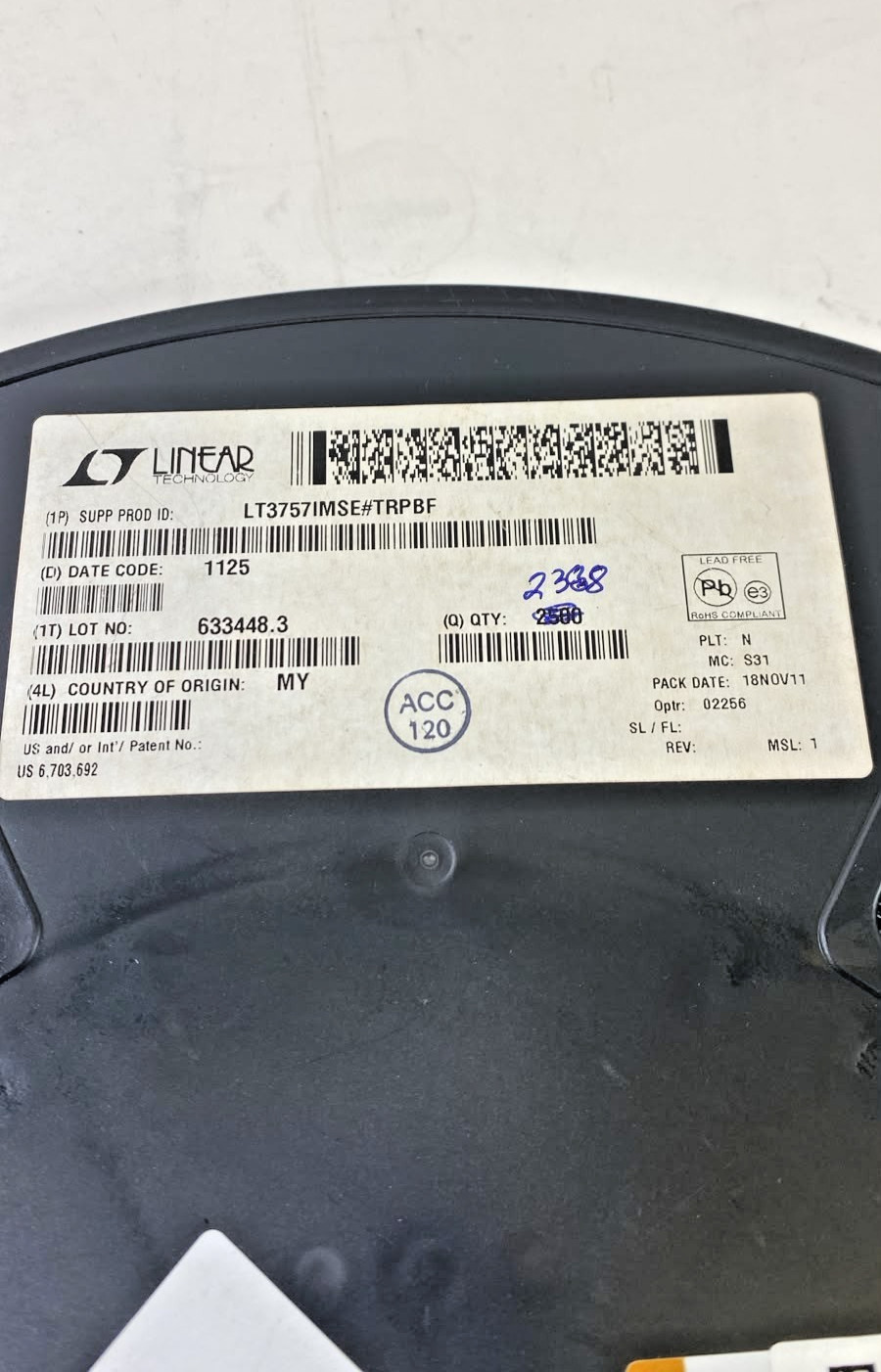 ✅ 2388PCS LINEAR TECHNOLOGY LT3757IMSE#TRPBF SWITCHING CONTROLLER
