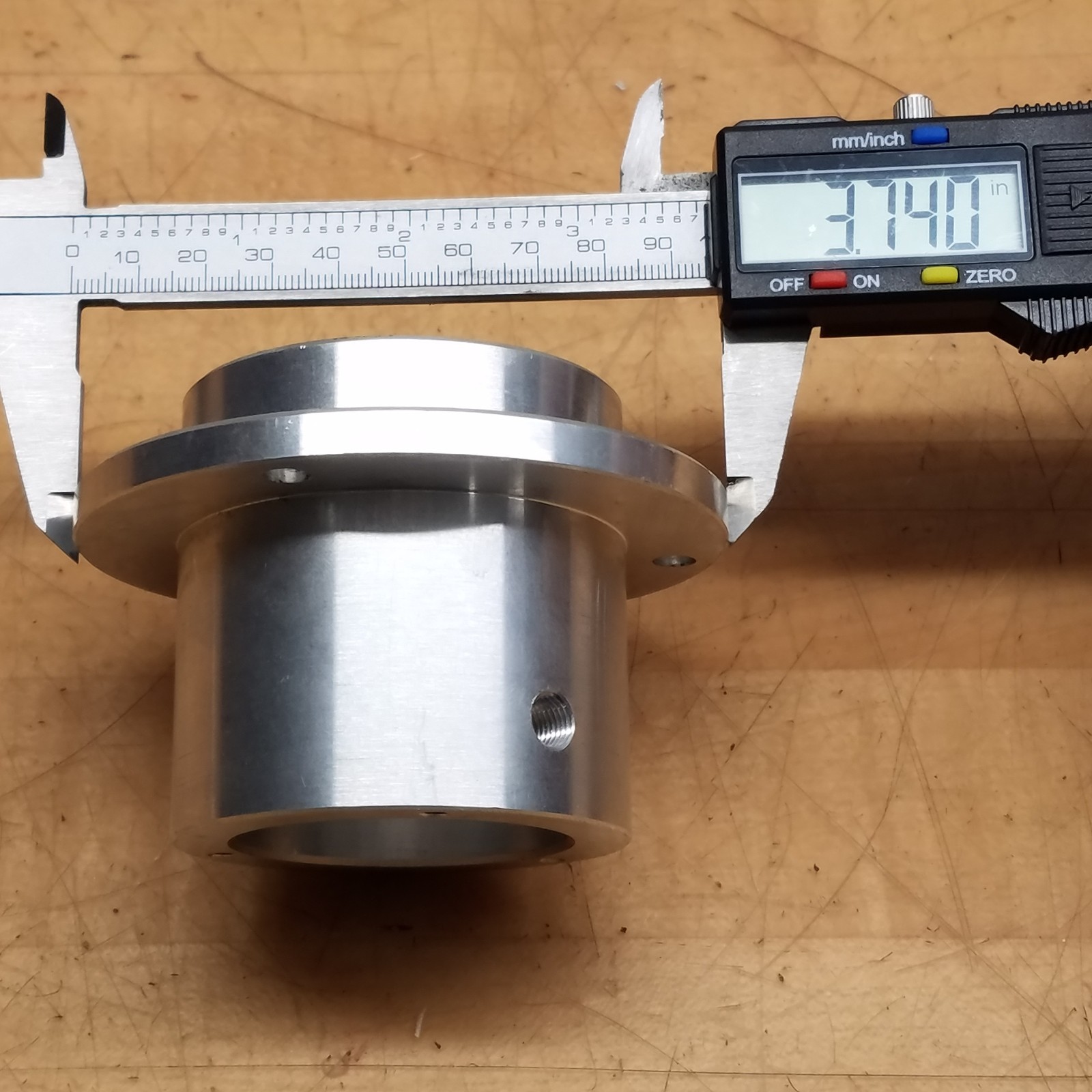 Flange, 1-13/16″ to 2″ ID, 3-3/4″ OD, 2-9/16″ Width, 1/4″ Bolt, 3 Bolt Holes
