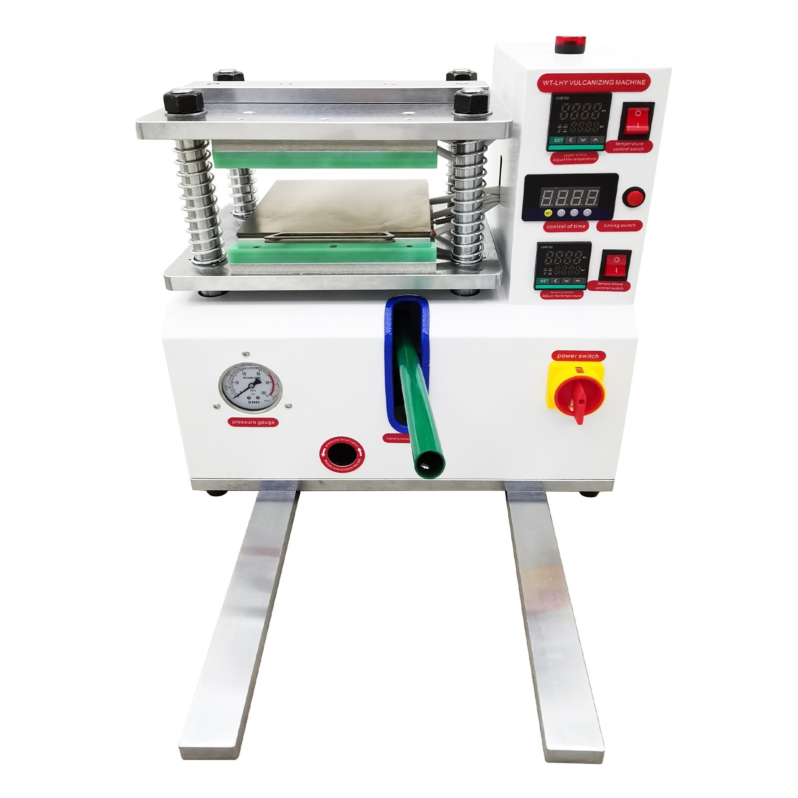 110V 1500W Vulcanizing Machine 50-350℃ Desktop Flat Plate for Rubber Plastic