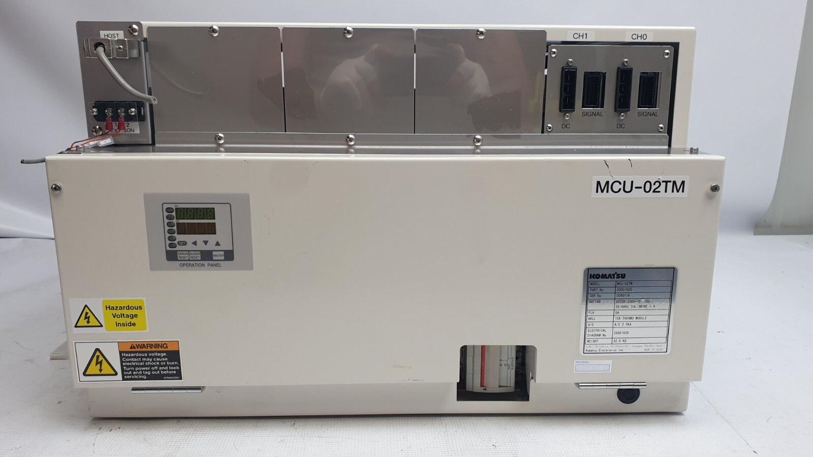 Komatsu MCU-02TM Control Unit, Part No. 20001920