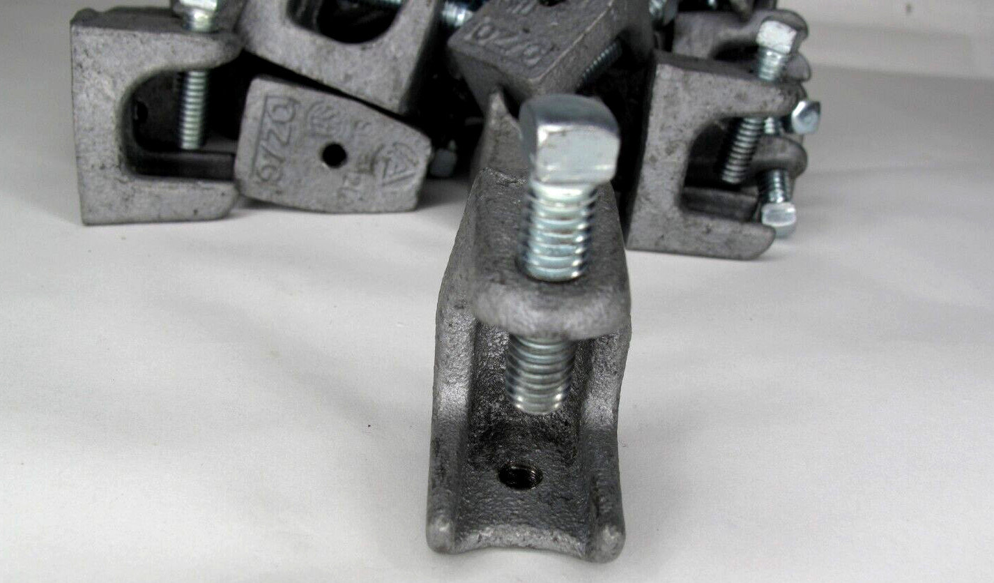 25 NEW BH-500 APPLETON BEAM CLAMP 1″ 15/16 Jaw Opening 1/4-20 THREAD HIGH IRON