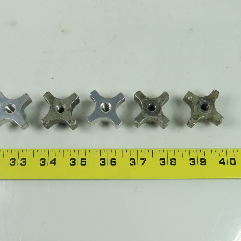 5/16-18 Threaded Female Aluminum Handwheel Knob Lot Of 5