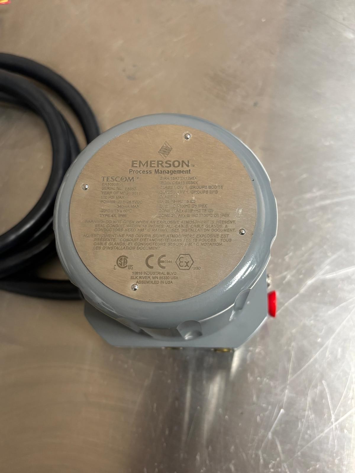 Emerson Tescom ER5050SI-1 Electropneumatic Actuator Controller, Series ER5000