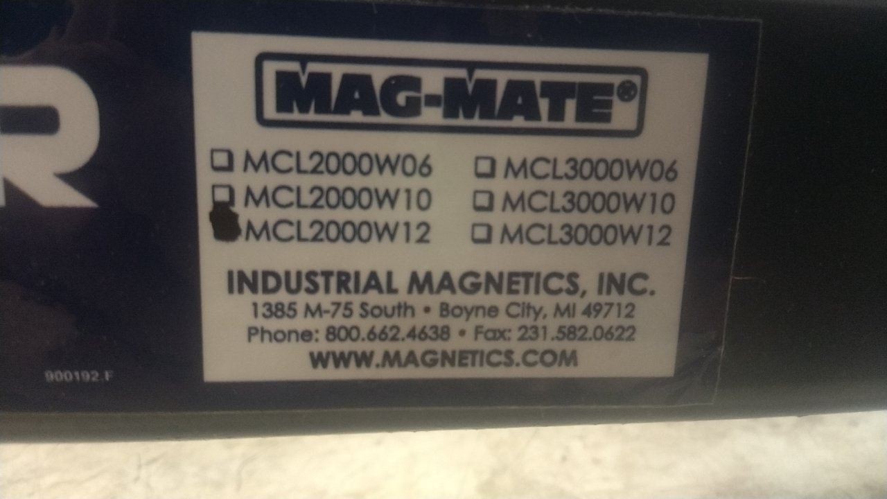 Mag-Mate MCL2000W12 400 Lb Capacity Black Steel Magnetic Lid Lifter Dolly