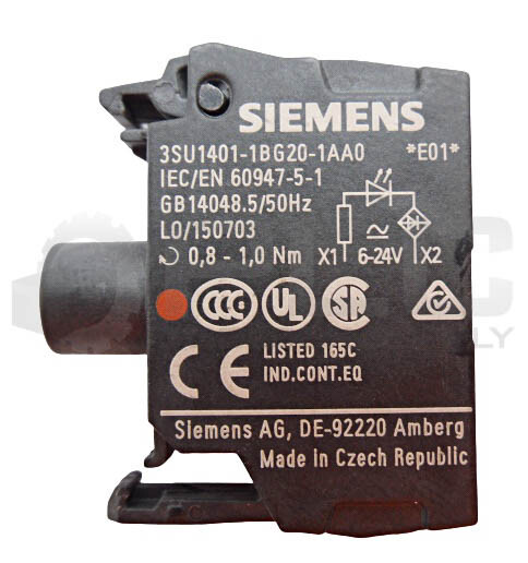 NEW SIEMENS 3SU1401-1BG20-1AA0 LED MODULE 6-24V 60947-5-1 RED