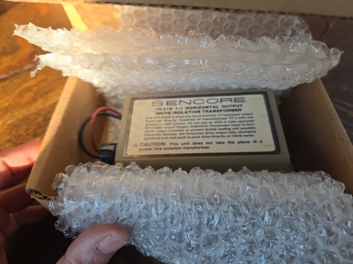 Sencore TR219 1:1 Horizontal Output Drive Isolation Transformer NOS In Box