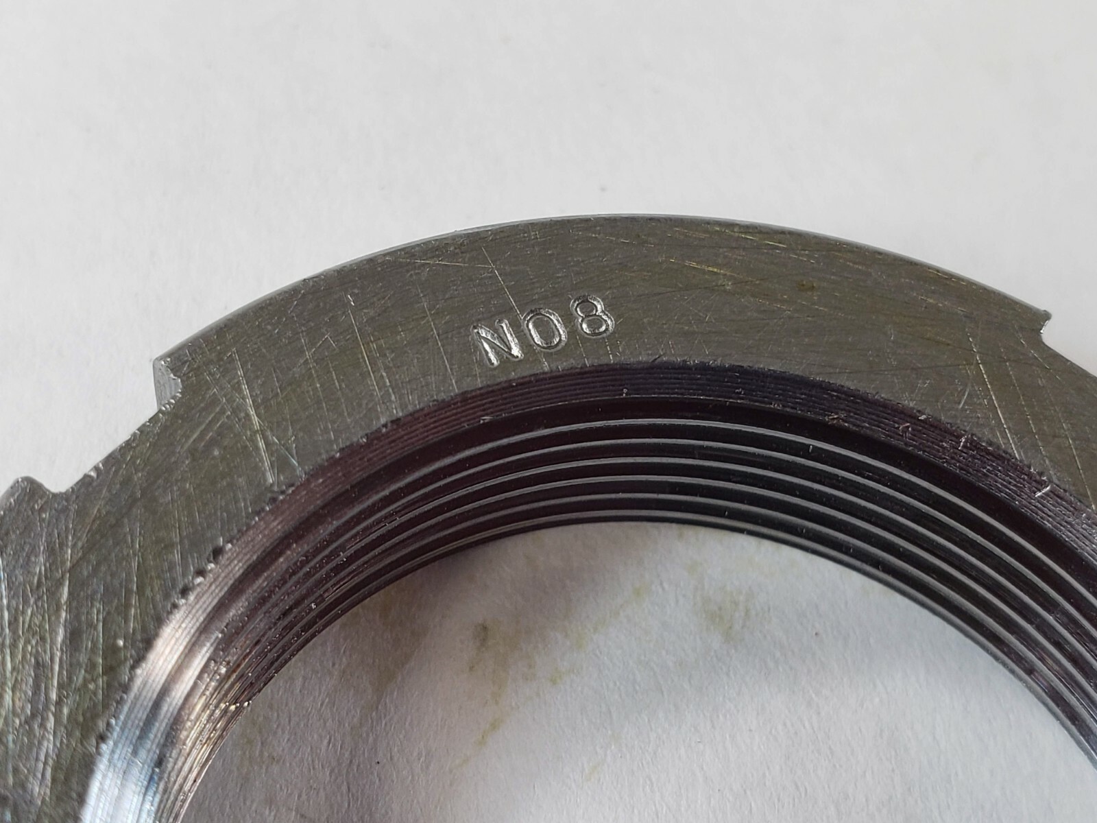Lot Of 9 Applied Industrial Technologies N08 Silver Standard Locknut