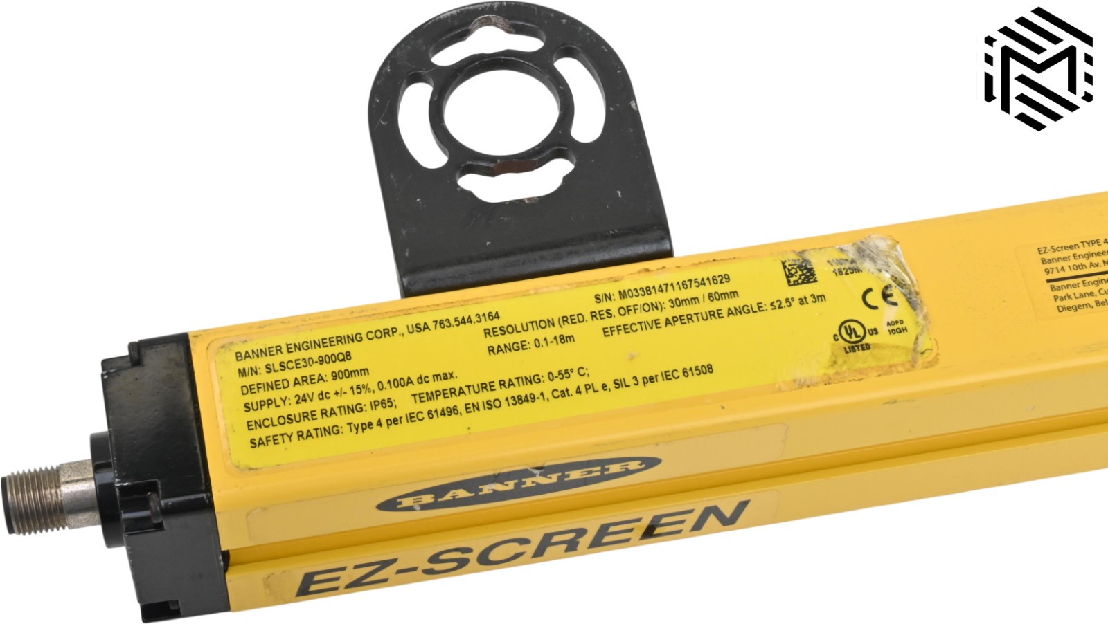 Banner SLSCE30-900Q8 EZ-SCREEN Light Curtain Emitter – 900mm – 0.1-18M – 24VDC