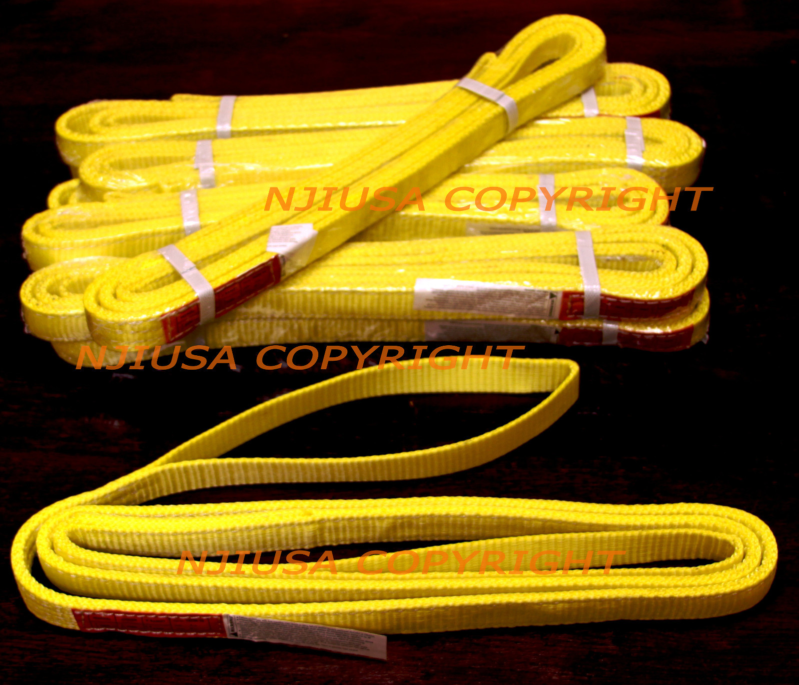 10x EE2-901 10ft Polyester Web Lifting Sling 1″ x 10′ Lifting Tow Strap eye-eye