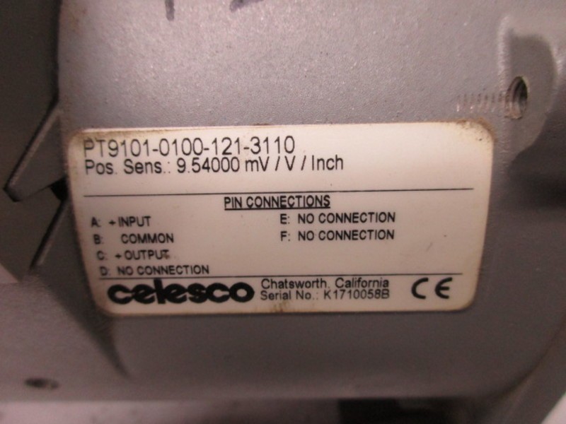 CELESCO PT9101-0100-121-3110 POSITION TRANSDUCER (AS PICTURED) UNMP