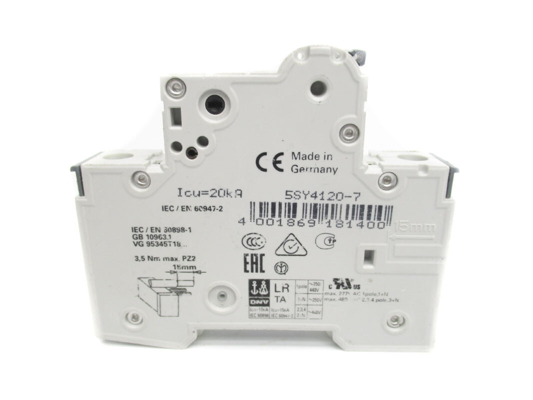 SIEMENS 5SY4120-7 230/400V 20A NSNP