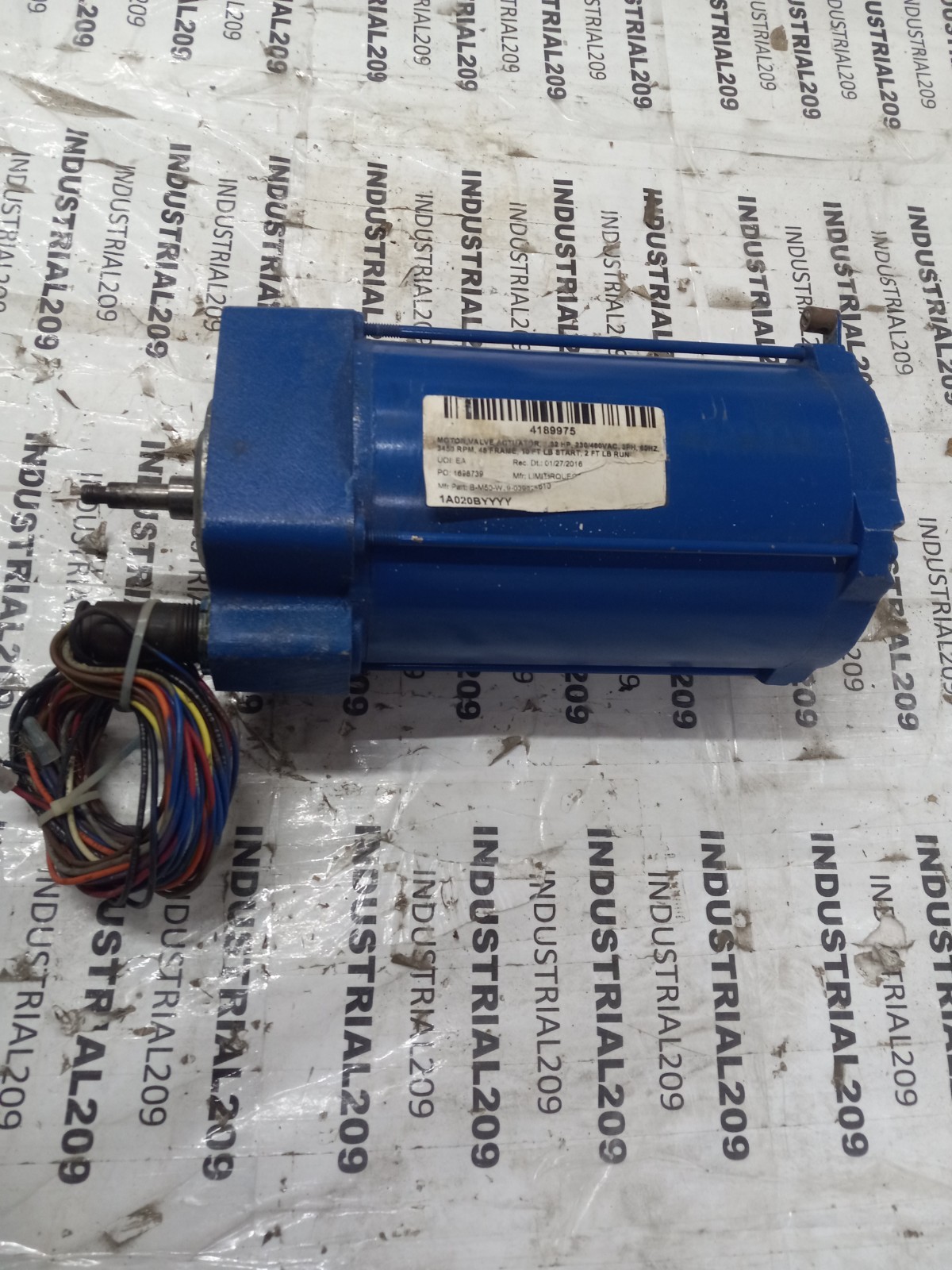 BALDOR RELIANCE FLOWSERVE LIMITORQUE MOTOR B-M50-WJ9-039604610 TYPE M 1.35HP