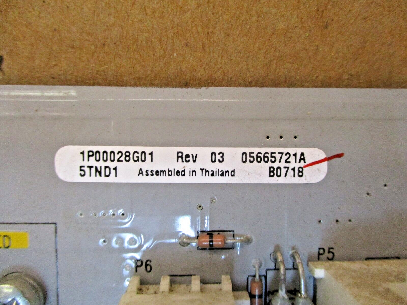 1P00028G01 Rev 3 05665721A 5TND1 Assembled in Thailand B0718 46303HAT