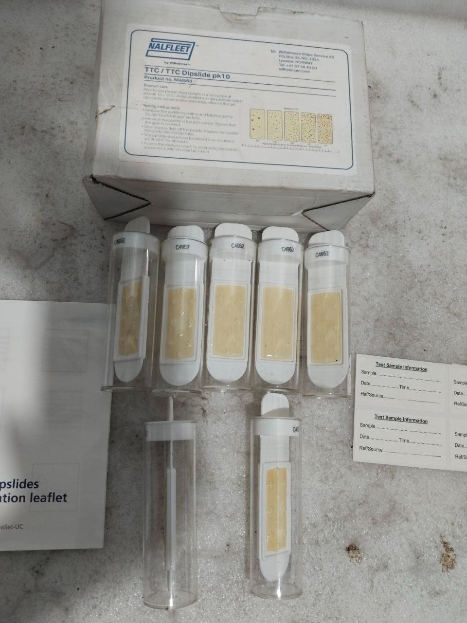 NALFLEET TTC/TTC Dipslide pk10 BATCH C4952. Include Pack of 7 Pcs for sample