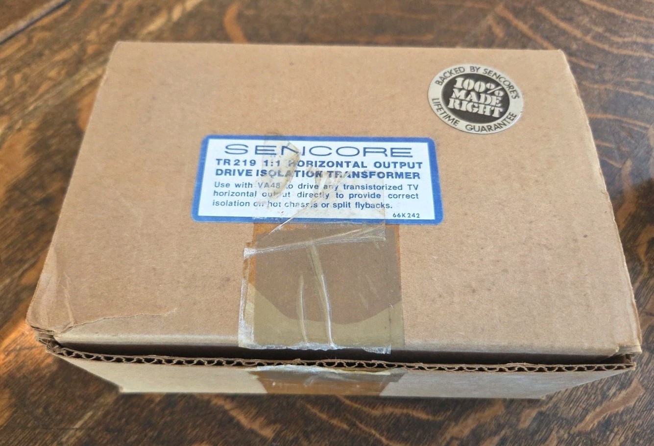 Sencore TR219 1:1 Horizontal Output Drive Isolation Transformer NOS In Box