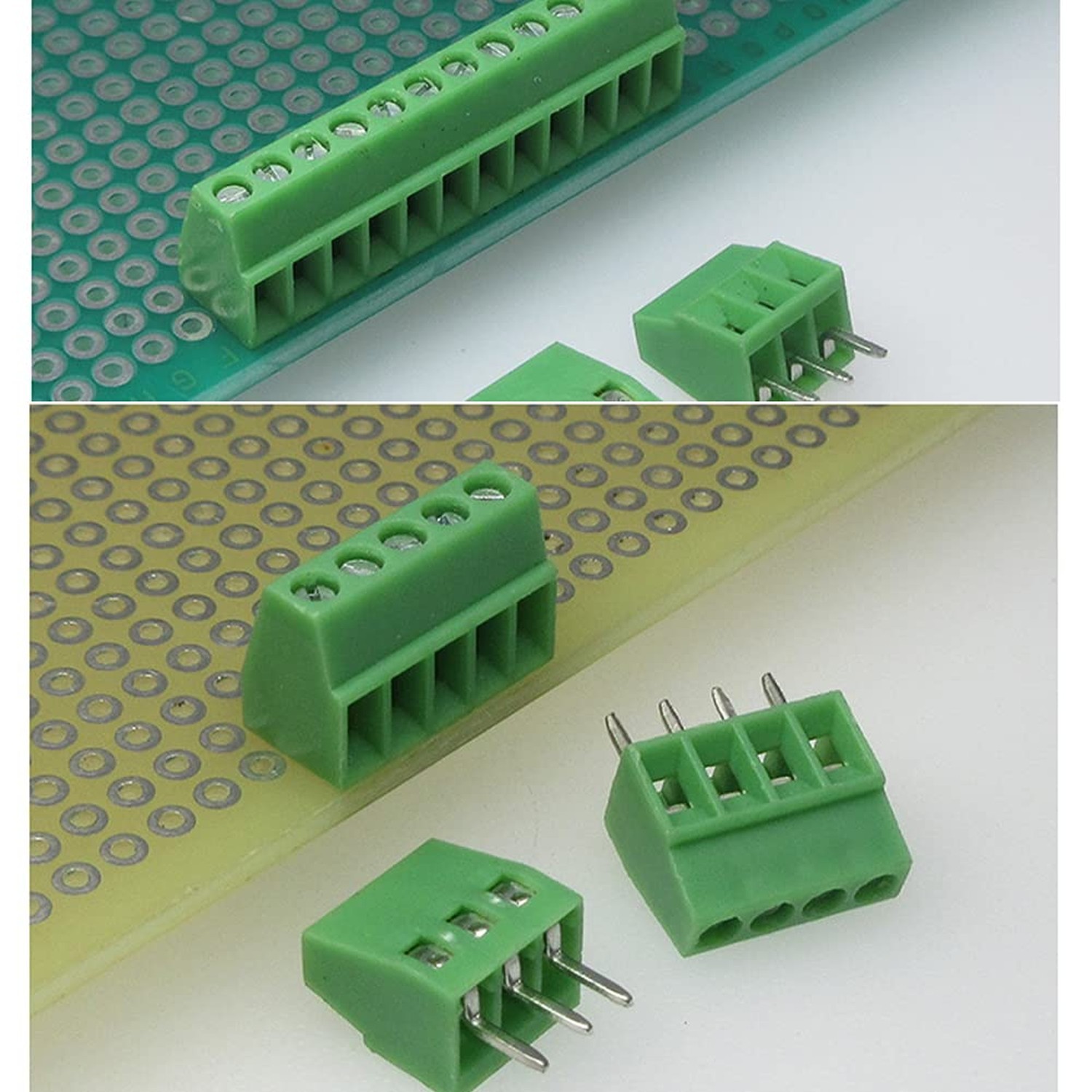50PCS 5.08mm 0.2″ Pitch PCB Mount Screw Terminal Block Connector, 2P 3P 4P Te…
