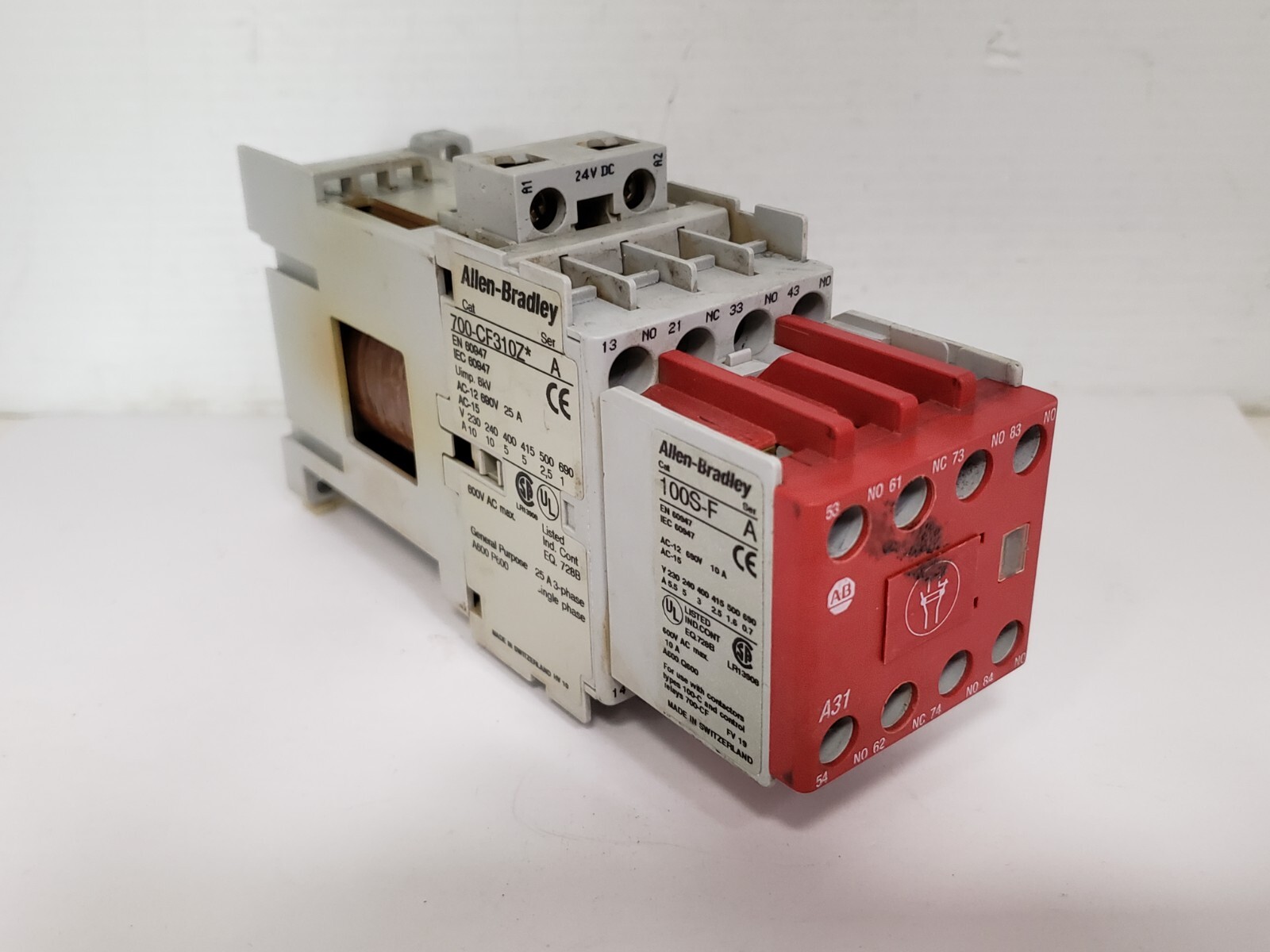 ALLEN BRADLEY 700S-CF620ZJC SAFETY CONTROL RELAY 8 POLE 10A 24V DC