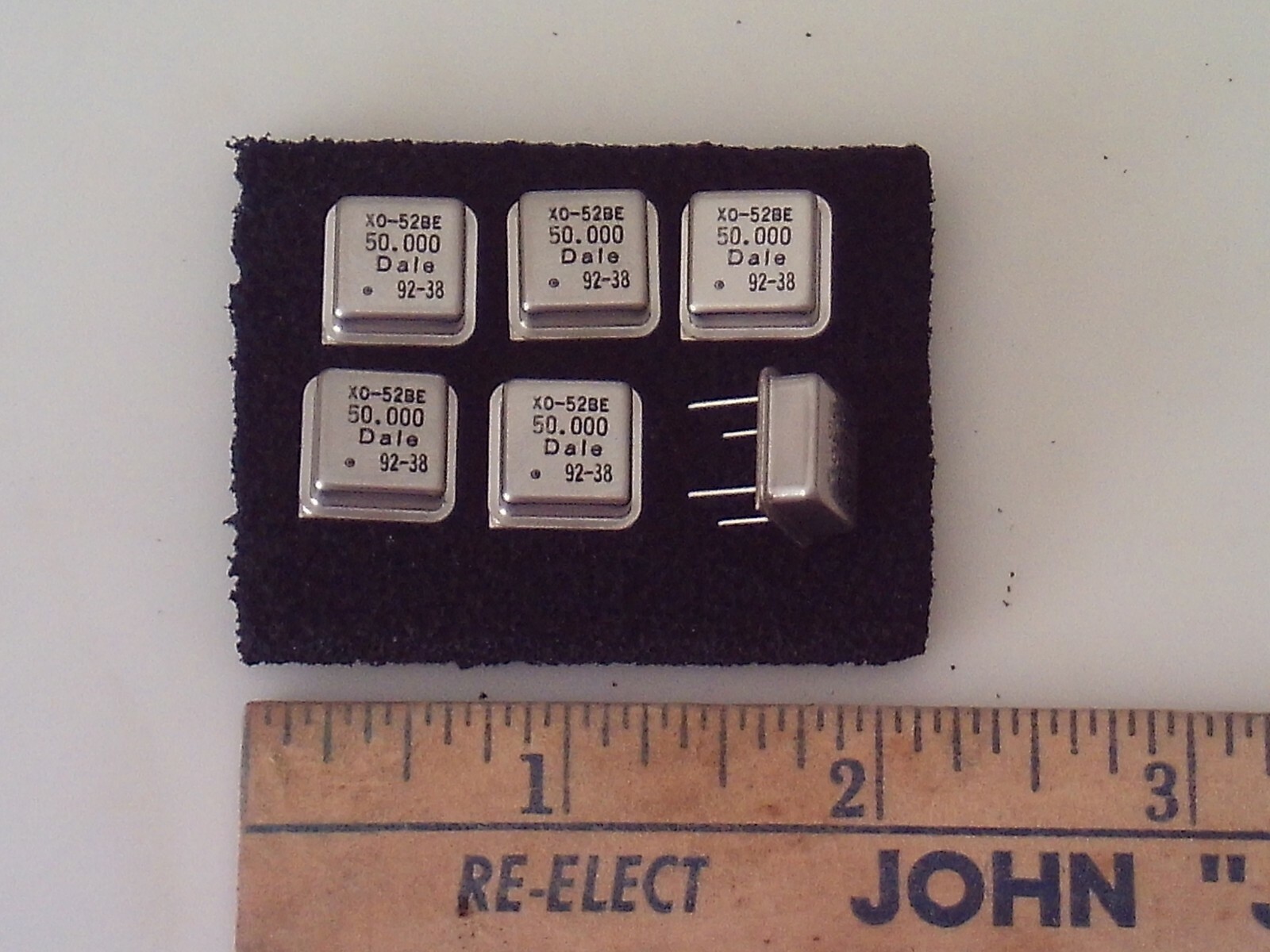6 Pc. Lot DALE XO-52BE 50.000Mhz half size crystal oscillator
