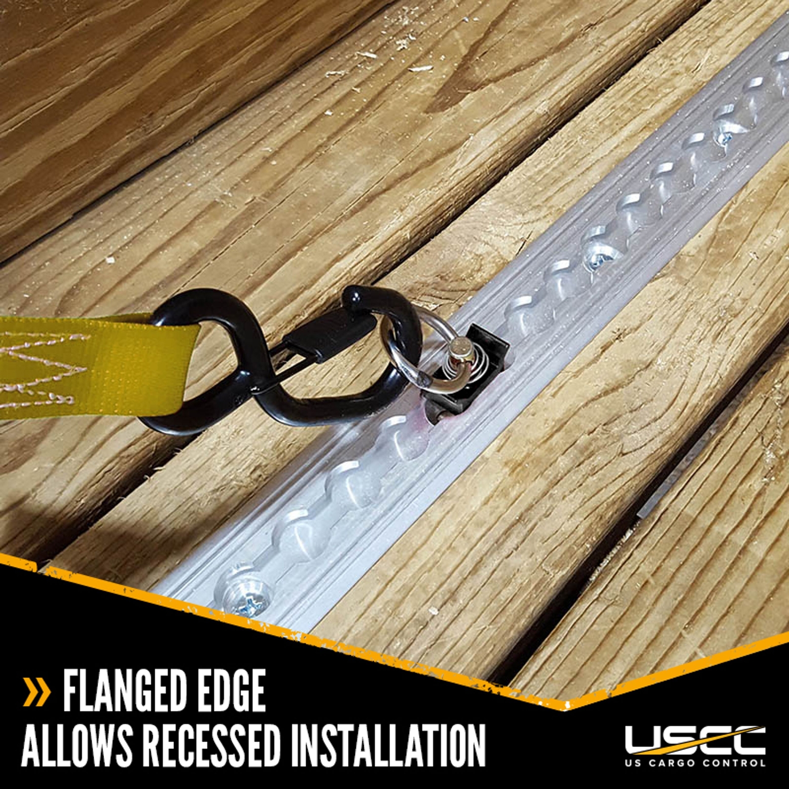 USCC 12″ Flanged L Track – Secure Motorcycle, ATV, UTV, and More