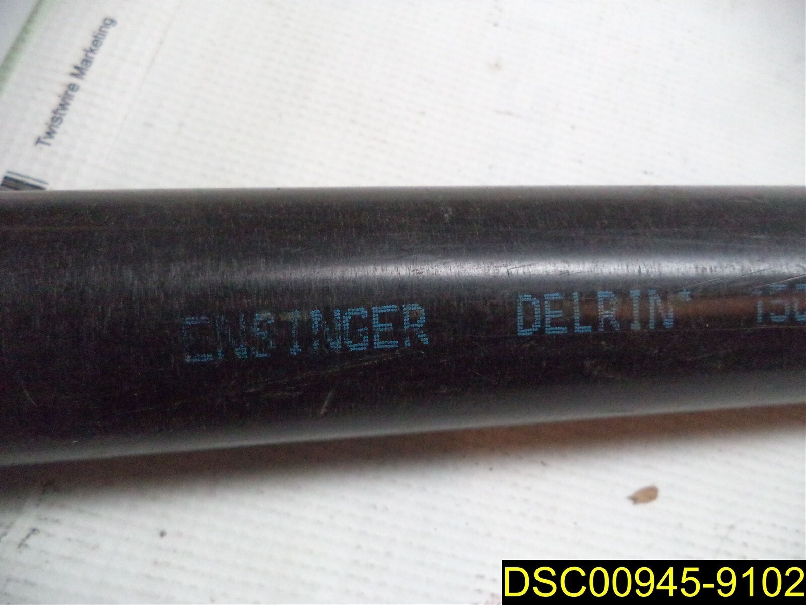 Delrin 150 Black Round Rod Shaft Ensinger, 1 3/4″ Diameter x 60″ long