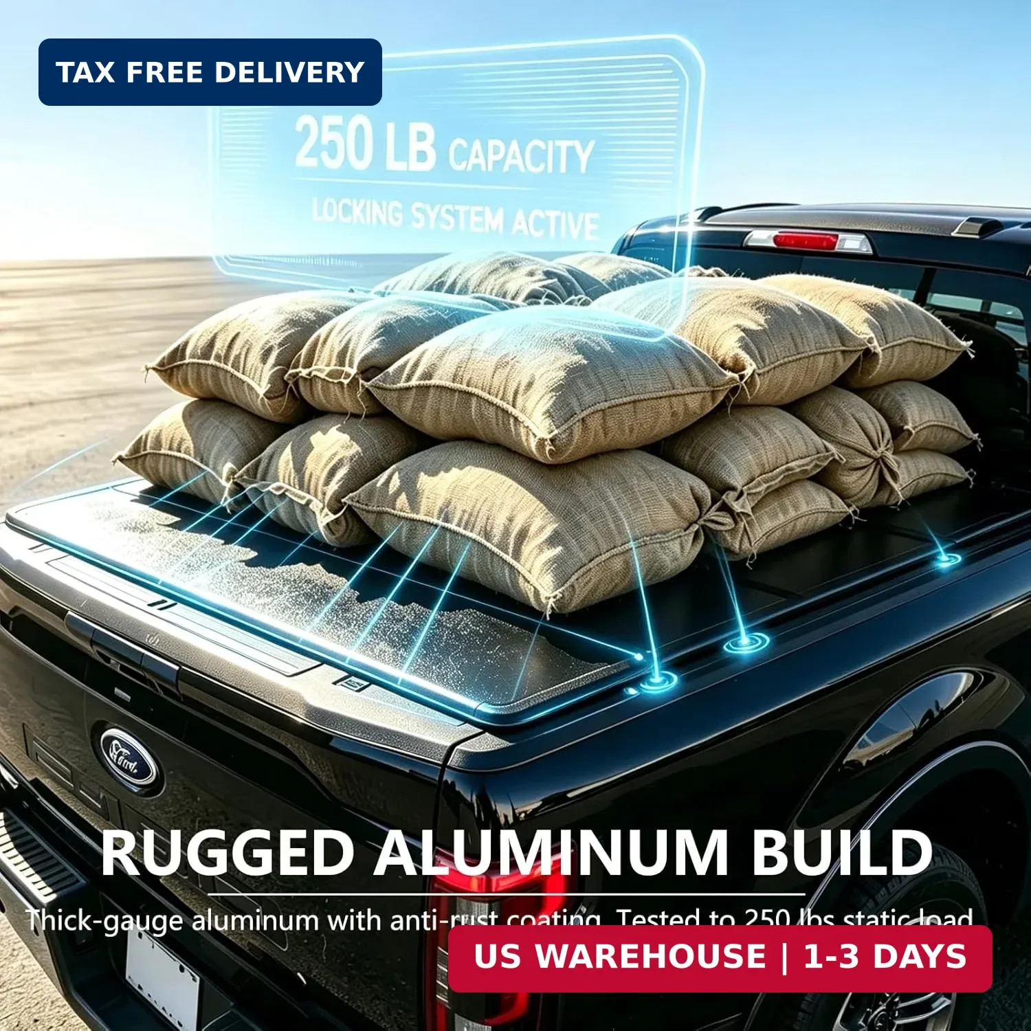 Hard TRI-FOLD Truck Bed Tonneau Cover Compatible with Jeep Gladiator 2020-2026 5