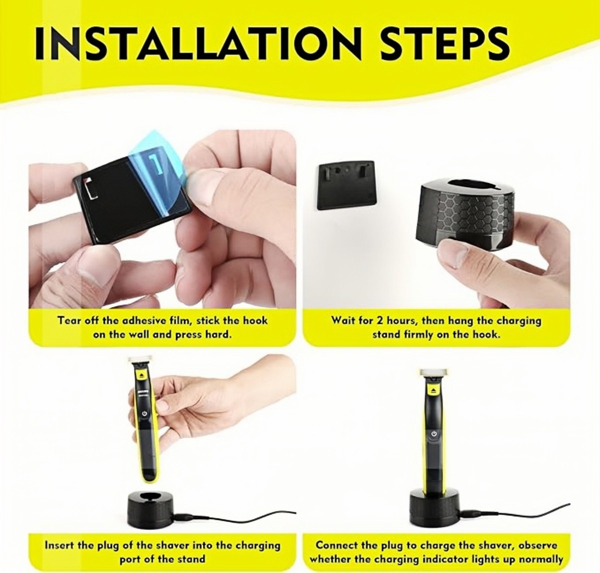 Shaver Razor Stand Charging Base Compatible for Philips OneBlade QP2514 QP2515