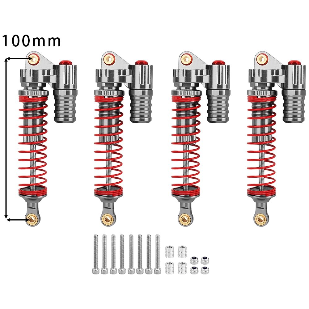 Pothyes Aluminum Adjustable Piggyback Shock Absorber Oil Damper for Axial SCX…
