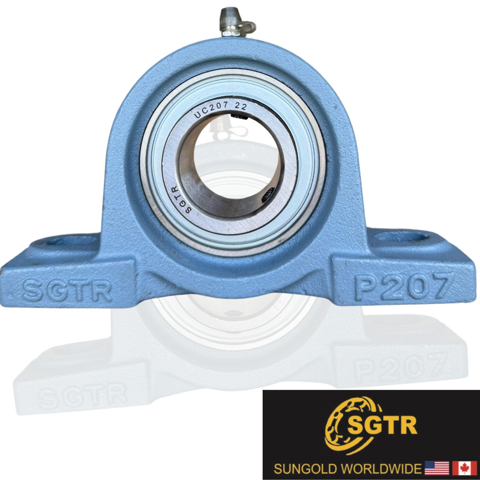 (2 Pack) Premium Heavy Duty UCP207-22 Pillow Block Bearing, 1-3/8 inch Bore.