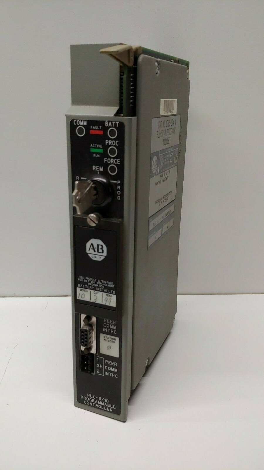 GUARANTEED! ALLEN-BRADLEY PLC-5/10 PROCESSOR MODULE 1785-LT4 SER. A