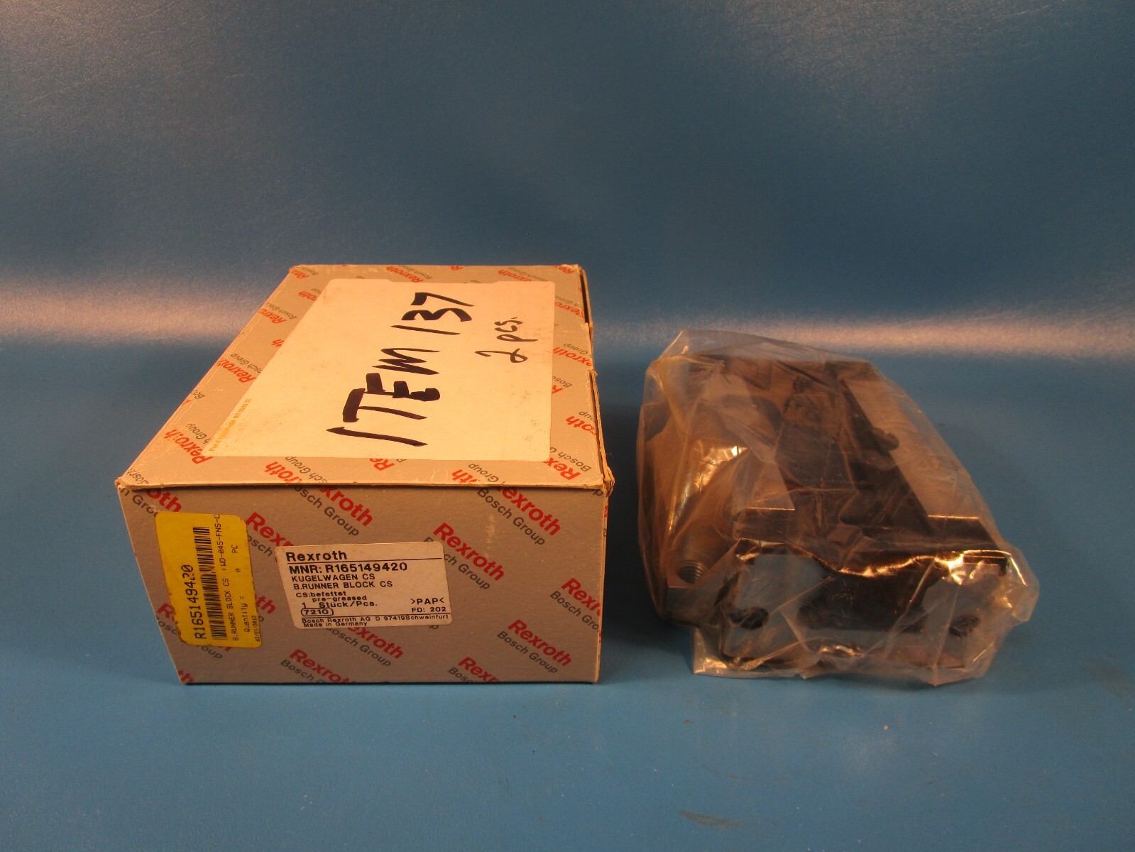 Rexroth R165131420, Linear Rail Runner Block, size 35, carbon steel