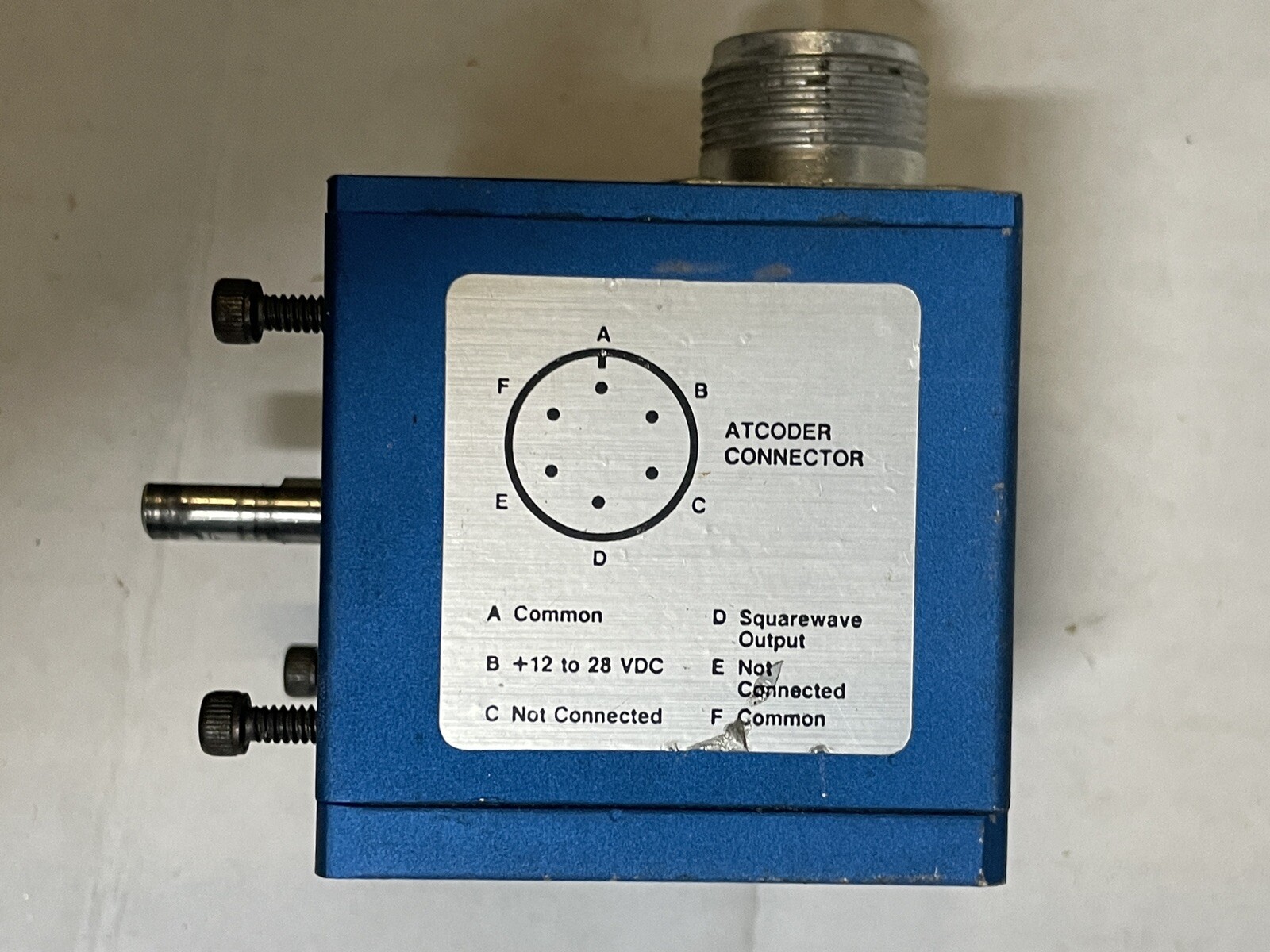 ATC Coder Rotary Shaft Encoder 901A0500N1PHSX Serial: 400,170 12/28VDC 500PPR