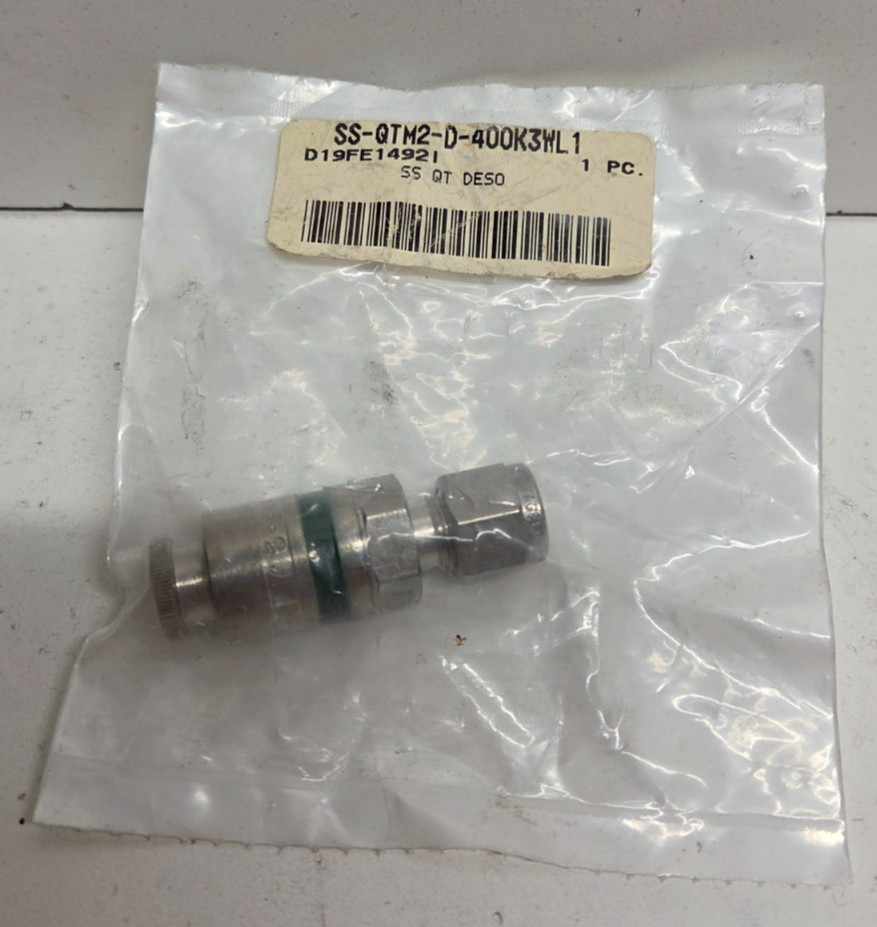 NEW IN BAG! SWAGELOK 1/4″ TUBE STAINLESS QUICK CONNECT STEM SS-QTM2-D-400K3WL1