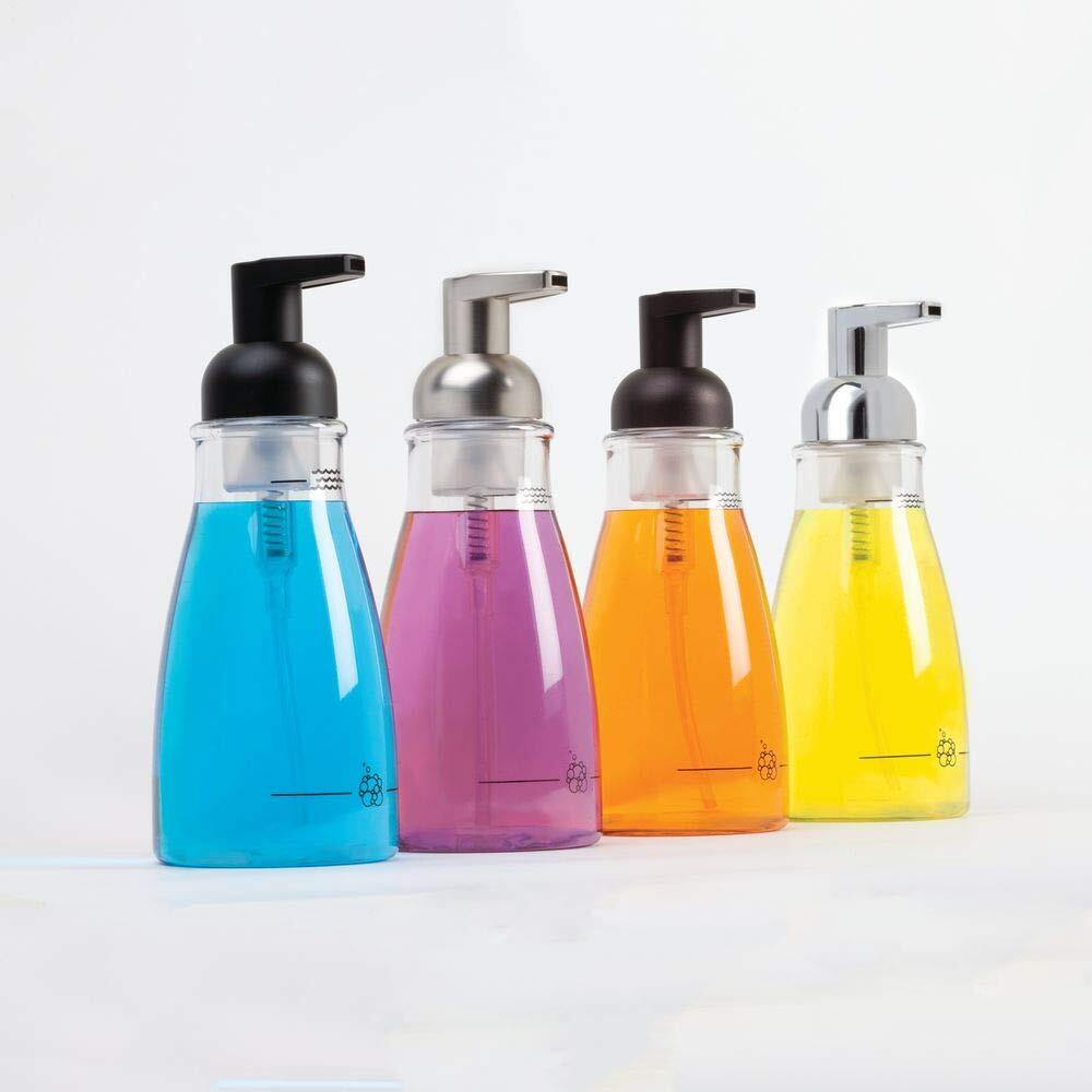 iDesign Foaming Soap Dispenser for Kitchen Bathroom Sink Vanity 3″ x 3″ x 7.5″