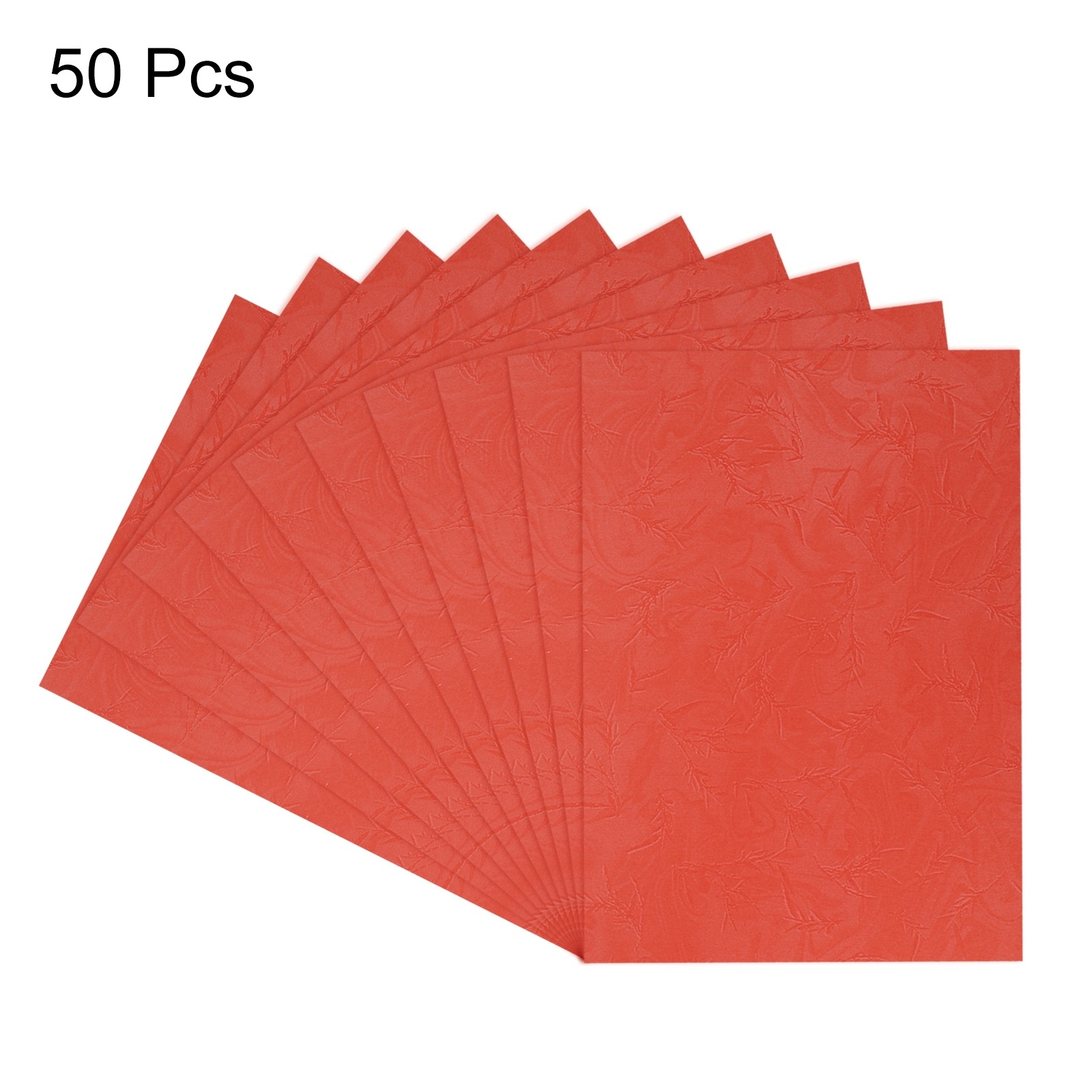 50Pcs Texture Paper Binding Covers, 8.3×11.7″, 65 Lb, Bright Red