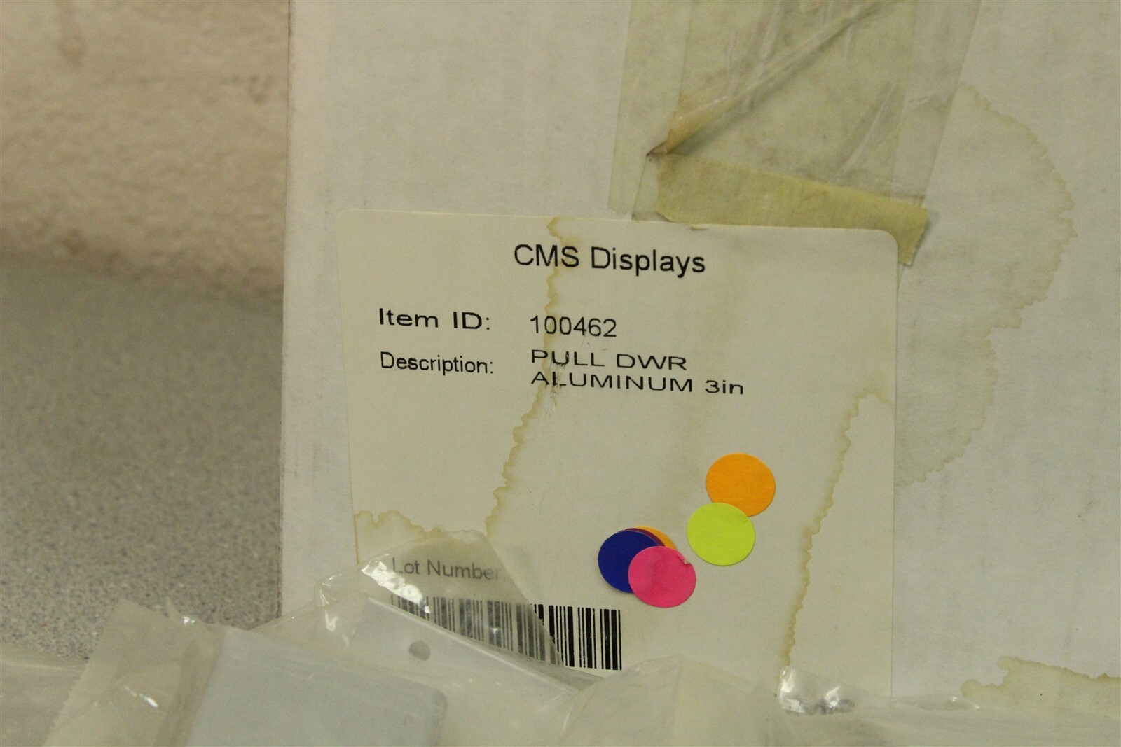 NEW CMS Displays 100462 Drawer Pull Aluminum 3 in. *FREE SHIPPING*
