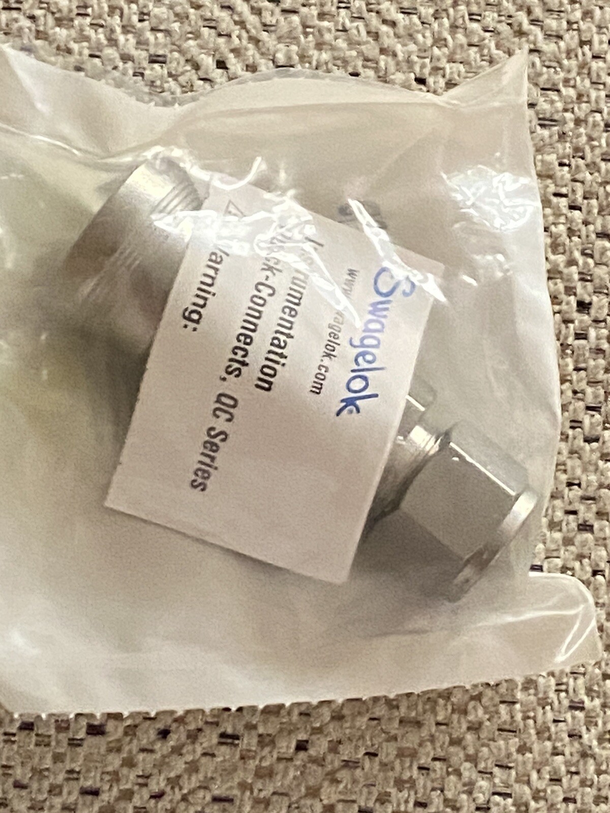 Swagelok SS-QC8-B-810 Quick Connect Body 1.5CV 1/2″ Tube Fitting W/ VE4 NOP
