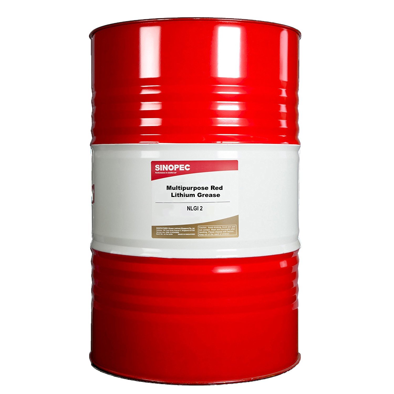SINOPEC RED MP LITHIUM GREASE #2 – 400LB. (55 GALLON) DRUM