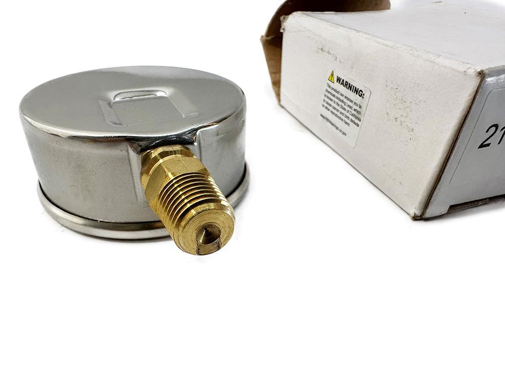 2141GXB600 600 PSI Bottom Mount 2-1/2″ SS Pressure Gauge NEW FREE FAST SHIP
