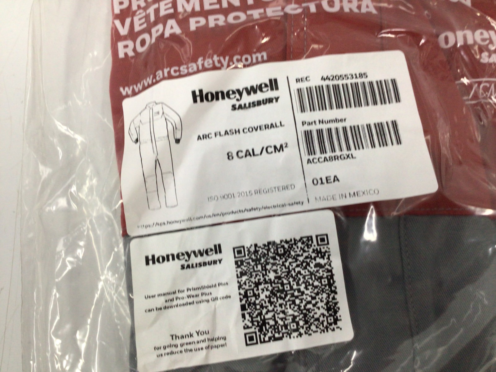 HONEYWELL SALISBURY SKCA8RGXL-WB Arc Flash Clothing Kits-complete kit