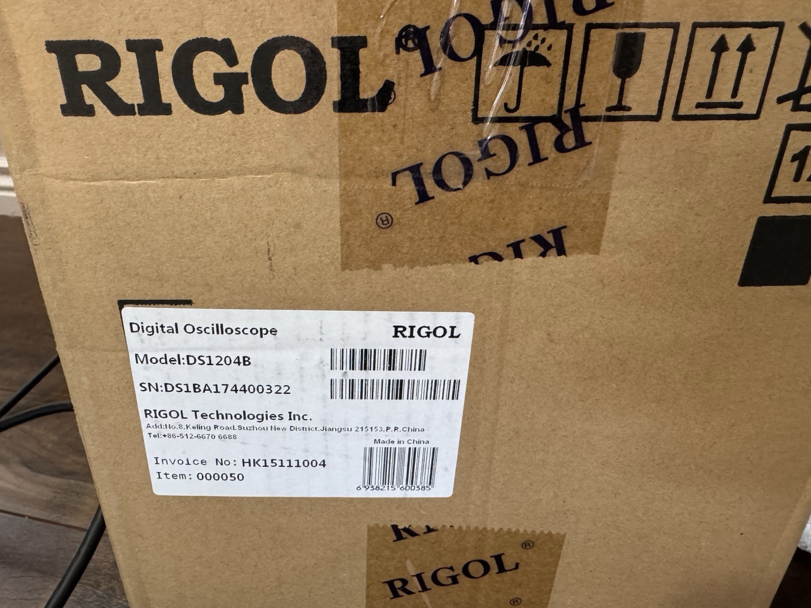 Rigol DS1204B Digital Oscilloscope LXI 4 Channel 200 MHz 2GSa/s