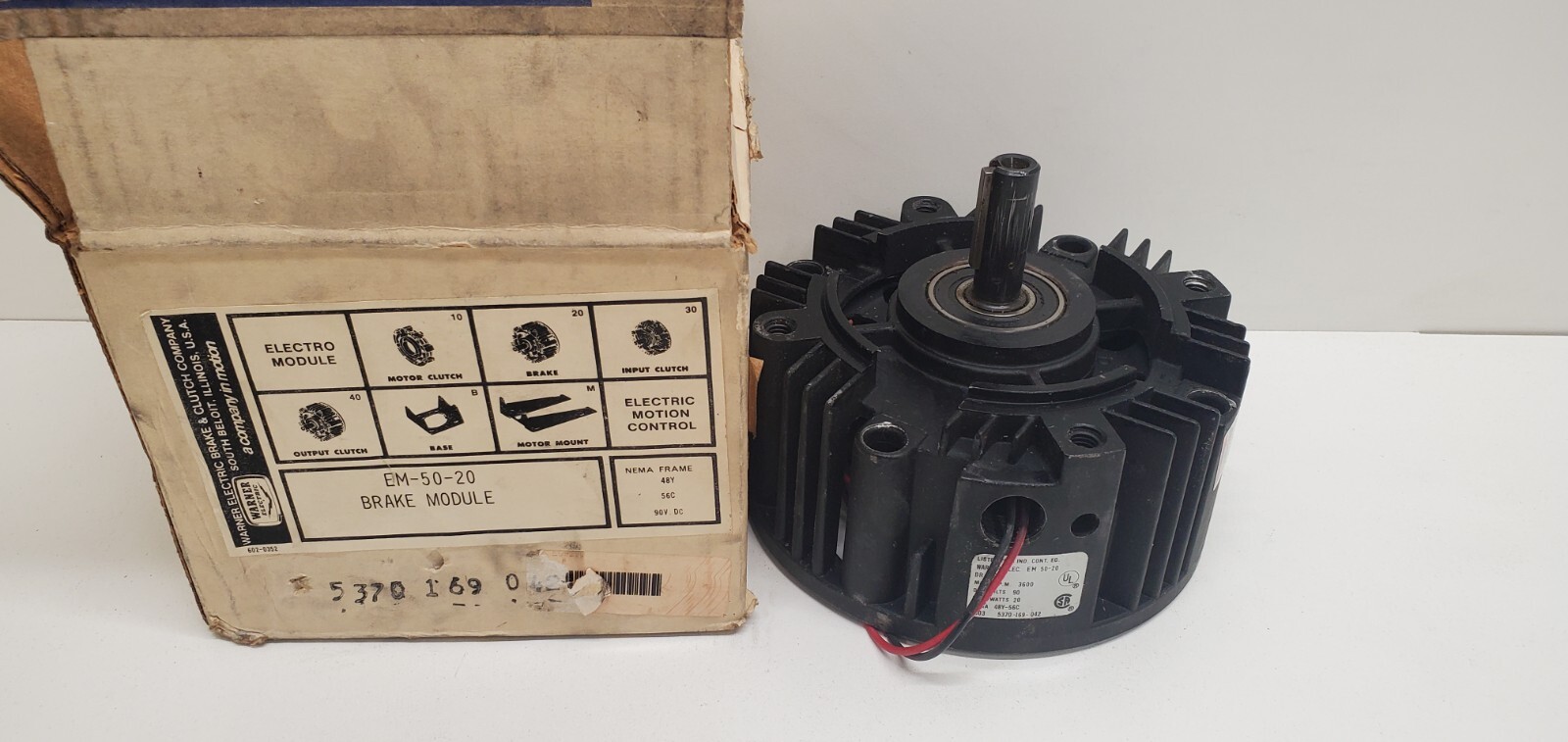 GUARANTEED! WARNER ELECTRIC MOTOR BRAKE 5370-169-042