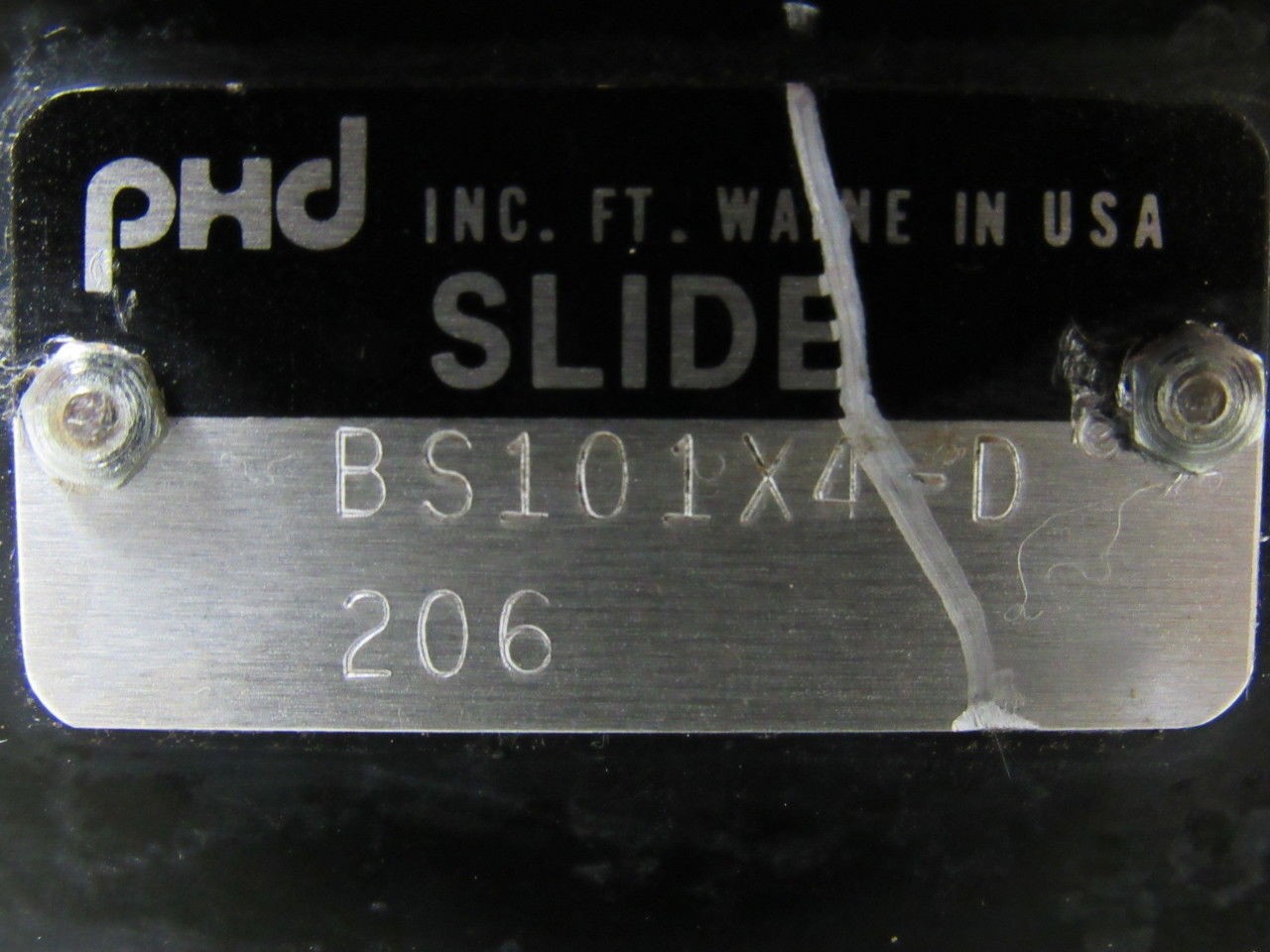 PHD BS101X4D206 Pneumatic Linear Slide 10″x10″x2-3/4″ 4″ Stroke 150 PSI Max.