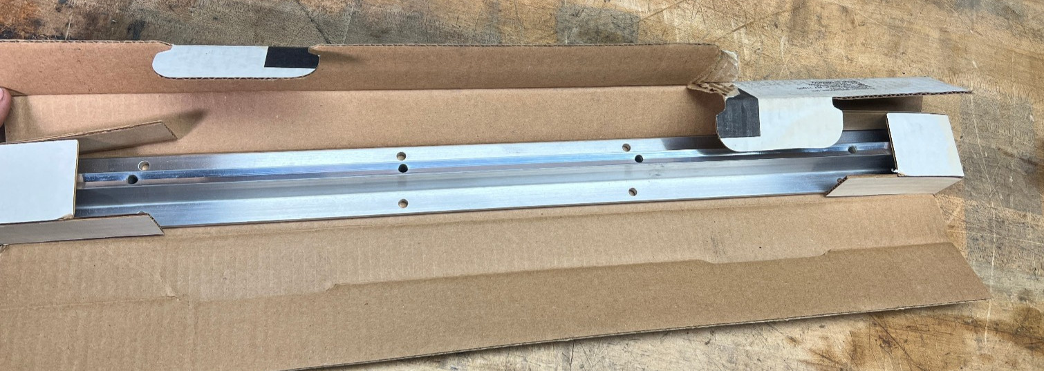 THOMSON aluminum SHAFT SUPPORT RAIL SR12-PD 24″ PRE-DRILLED NEW IN BOX