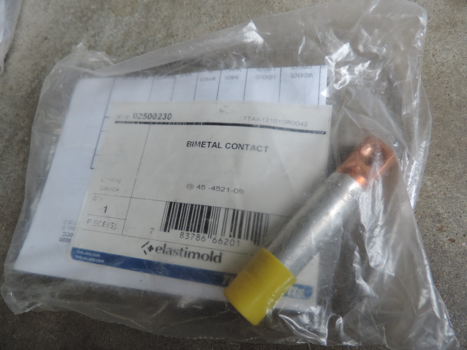 Elastimold Bimetal Contact 02500230