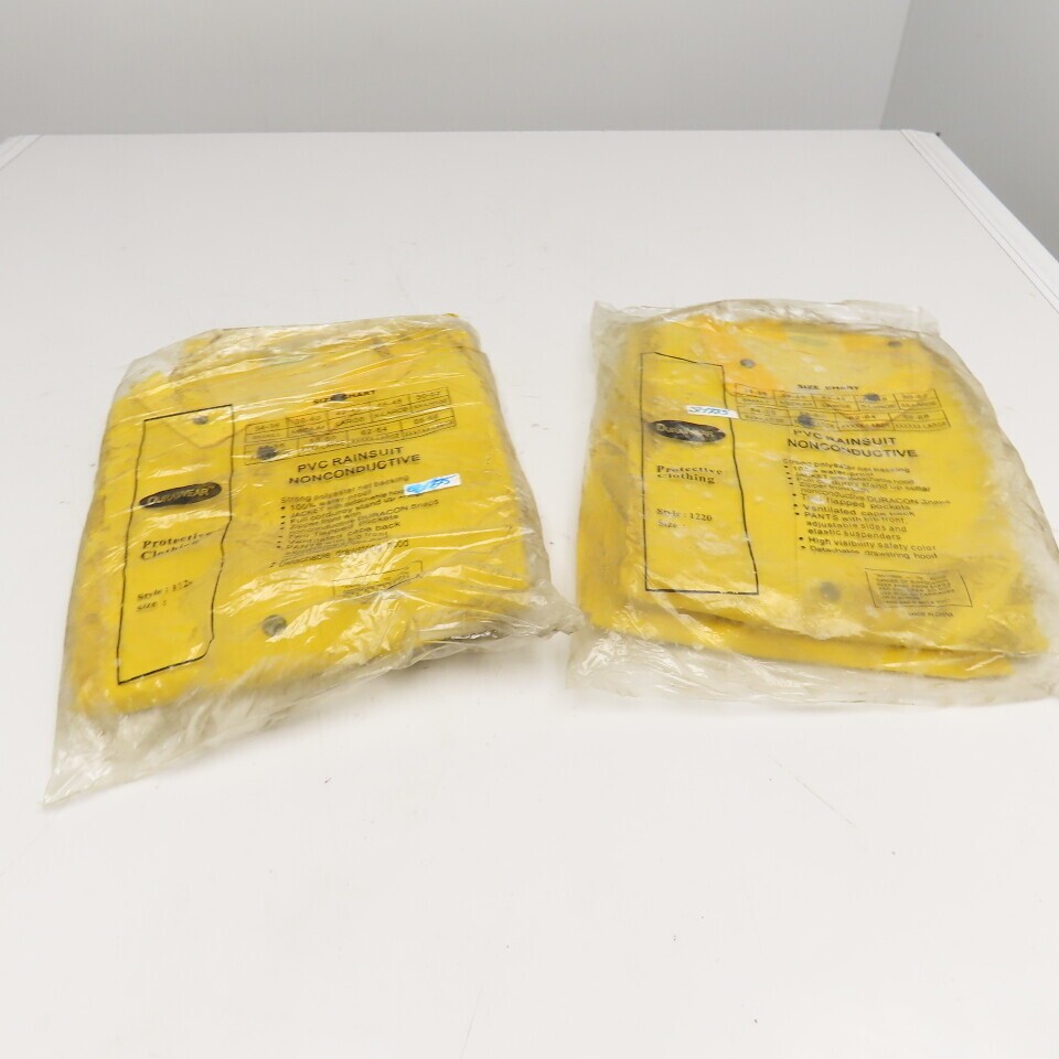 Durawear Style 1220 Size 2XL Hi-Vis PVC Rain Suit Jacket Pants Lot Of 2 Sets