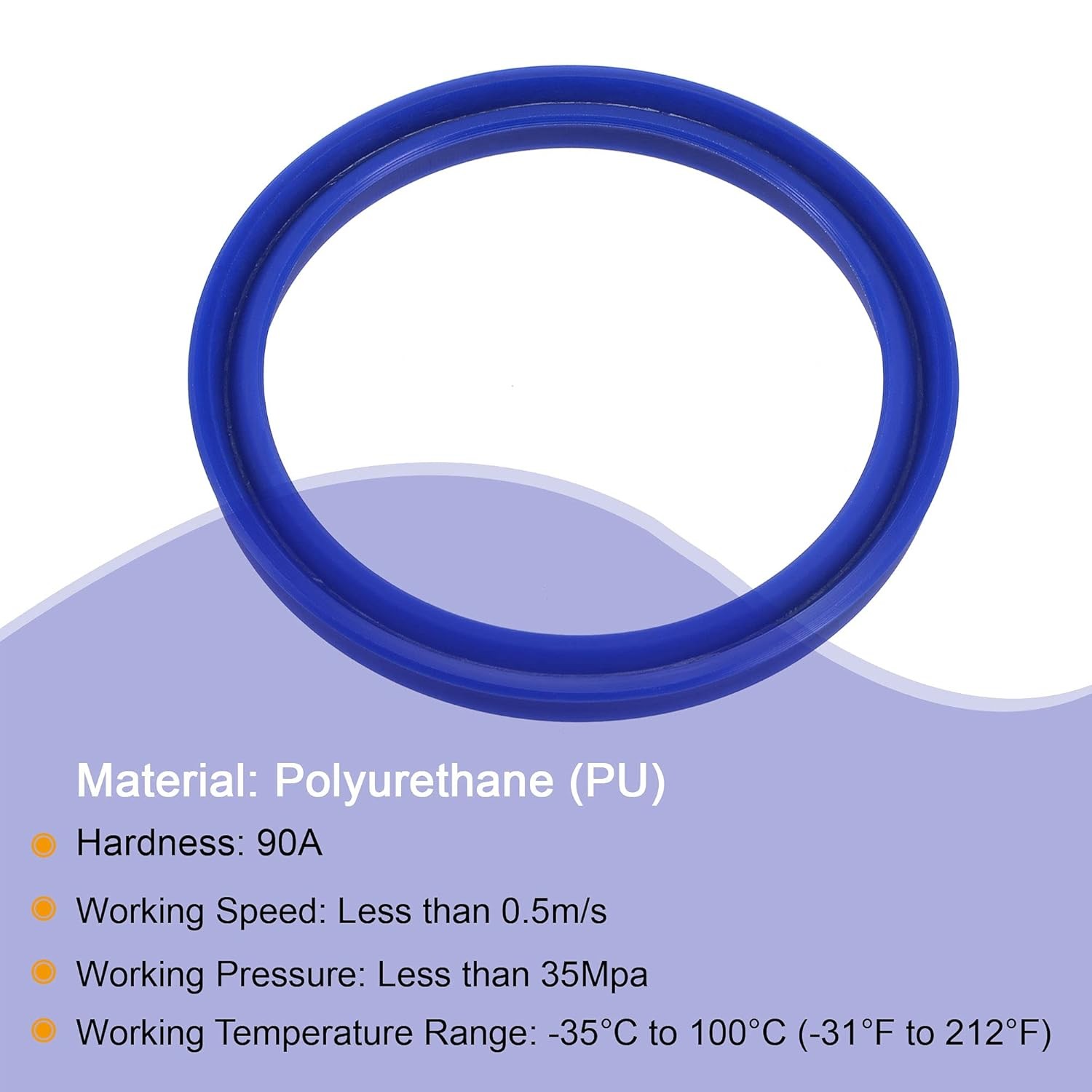 MECCANIXITY UHS Radial Shaft Seal 53mm ID x 63mm OD x 6mm 53x63x6mm, Blue